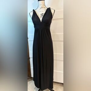 Sparkling Stars USA Black Maxi Dress Women’s Large Elegant Shimmer